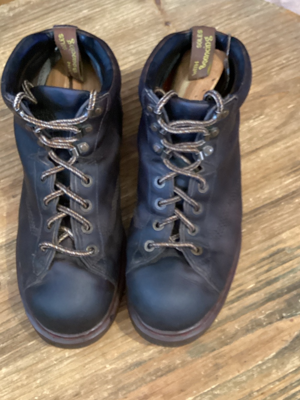 dr martins Men's brown Leather Lace-Up Ankle Boots